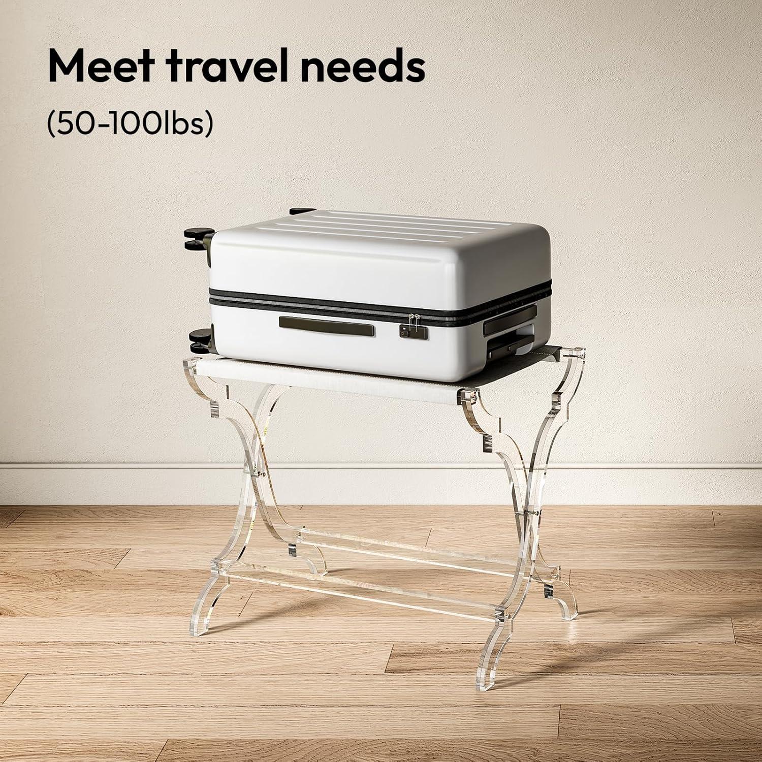 Soporte de Equipaje Acrílico Byingo Plegable 22,68-45,36 kg