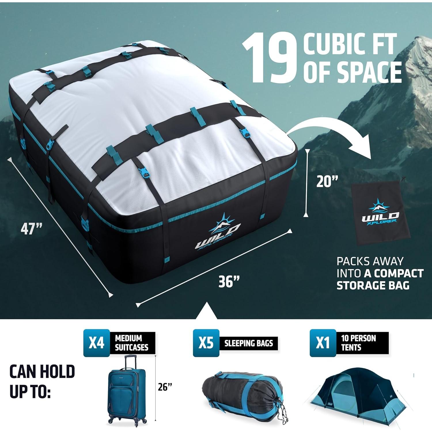 Transportador de Carga de Techo Wild Xplorer 19 Pies Cúbicos