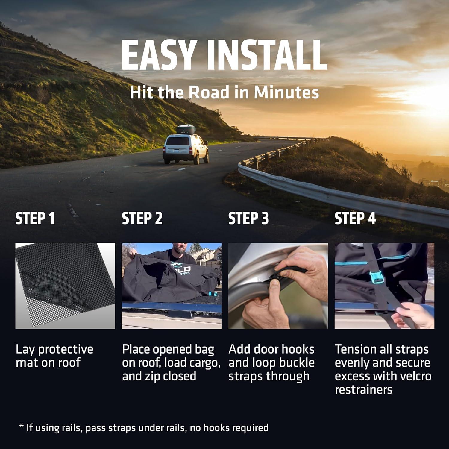 Transportador de Carga de Techo Wild Xplorer 19 Pies Cúbicos