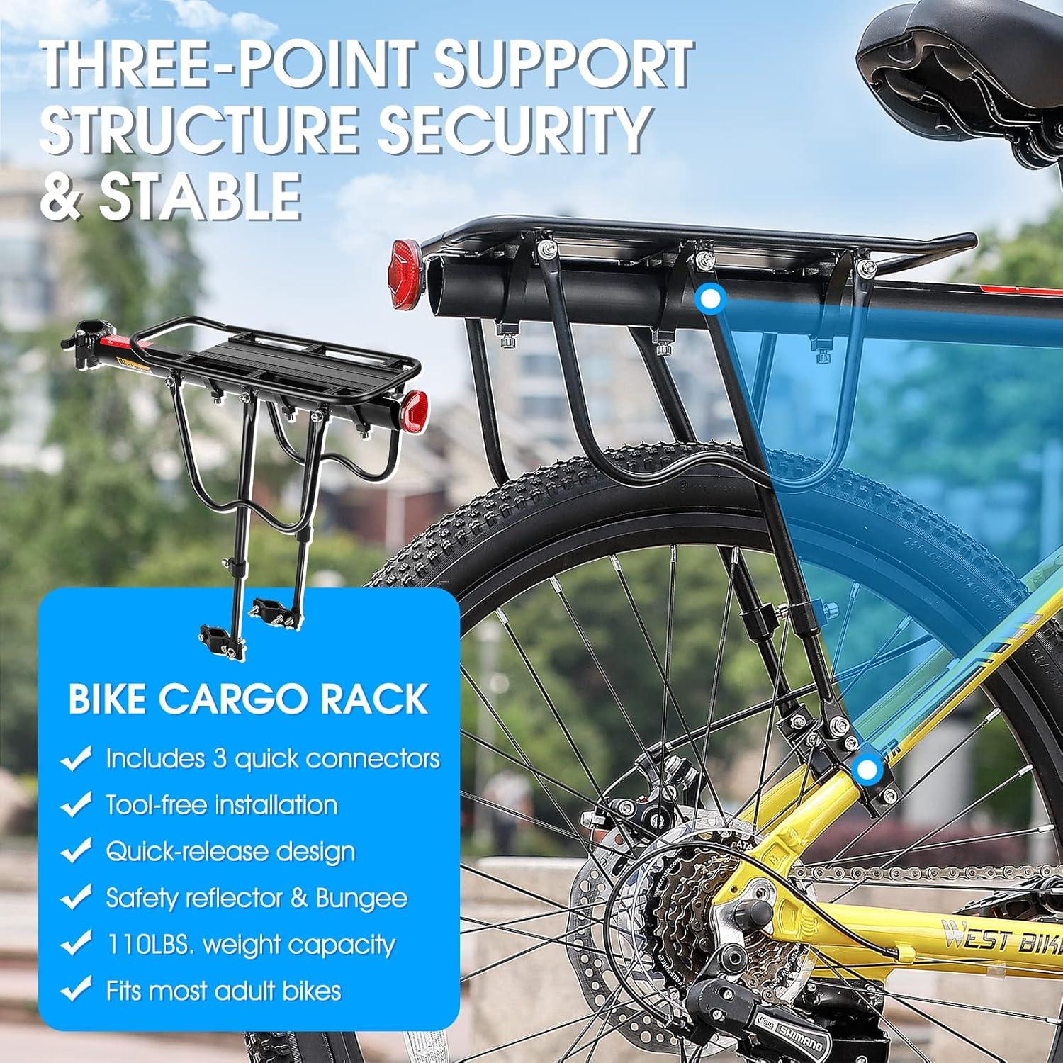 Soporte de Carga Ajustable para Bicicleta West Biking 50kg