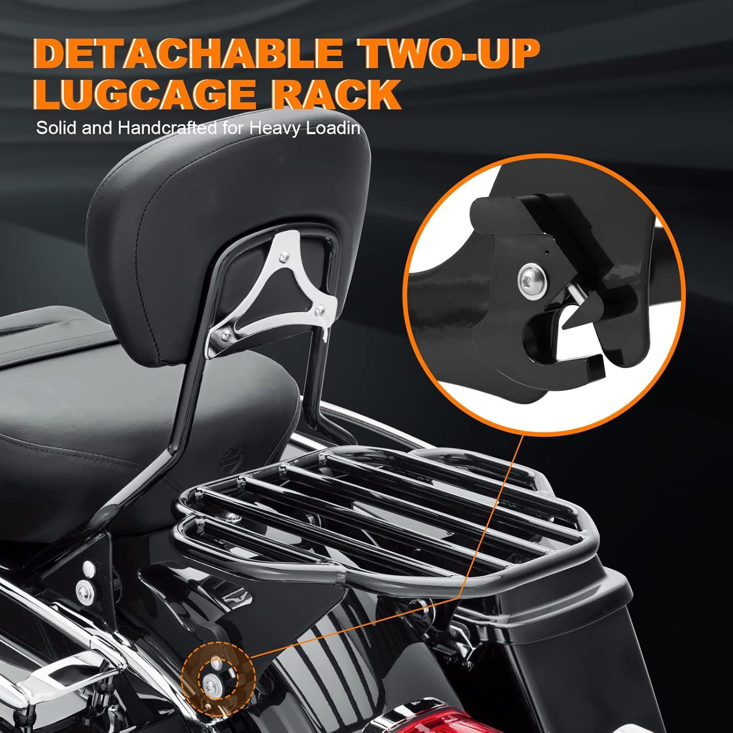 Soporte de Equipaje Desmontable Eumti para Harley Touring 2009-2025