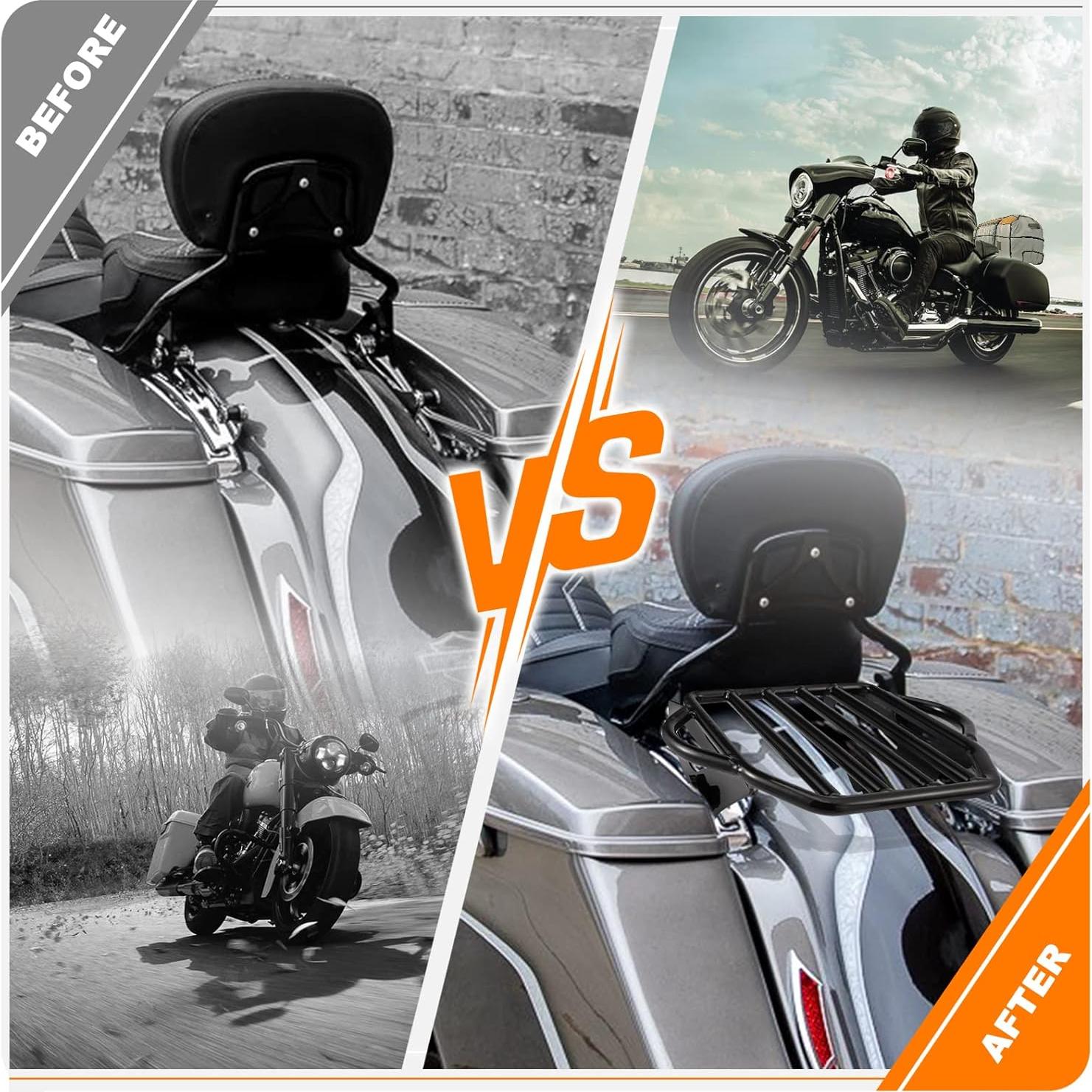 Soporte de Equipaje Desmontable Eumti para Harley Touring 2009-2025