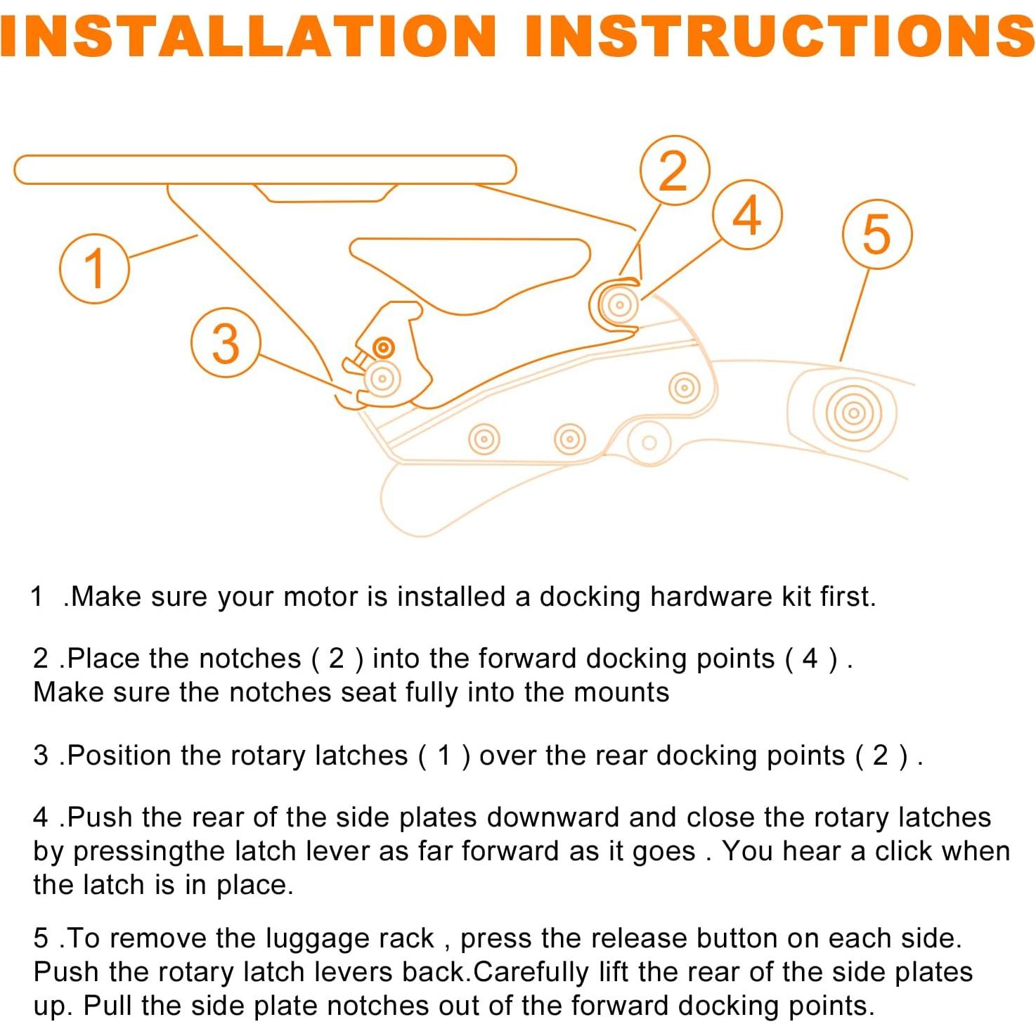 Soporte de Equipaje Desmontable Eumti para Harley Touring 2009-2025