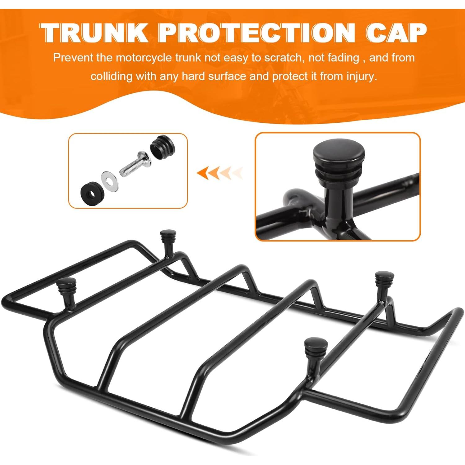 Portaequipajes Maletero Eumti Negro para Harley Touring 1984-2025