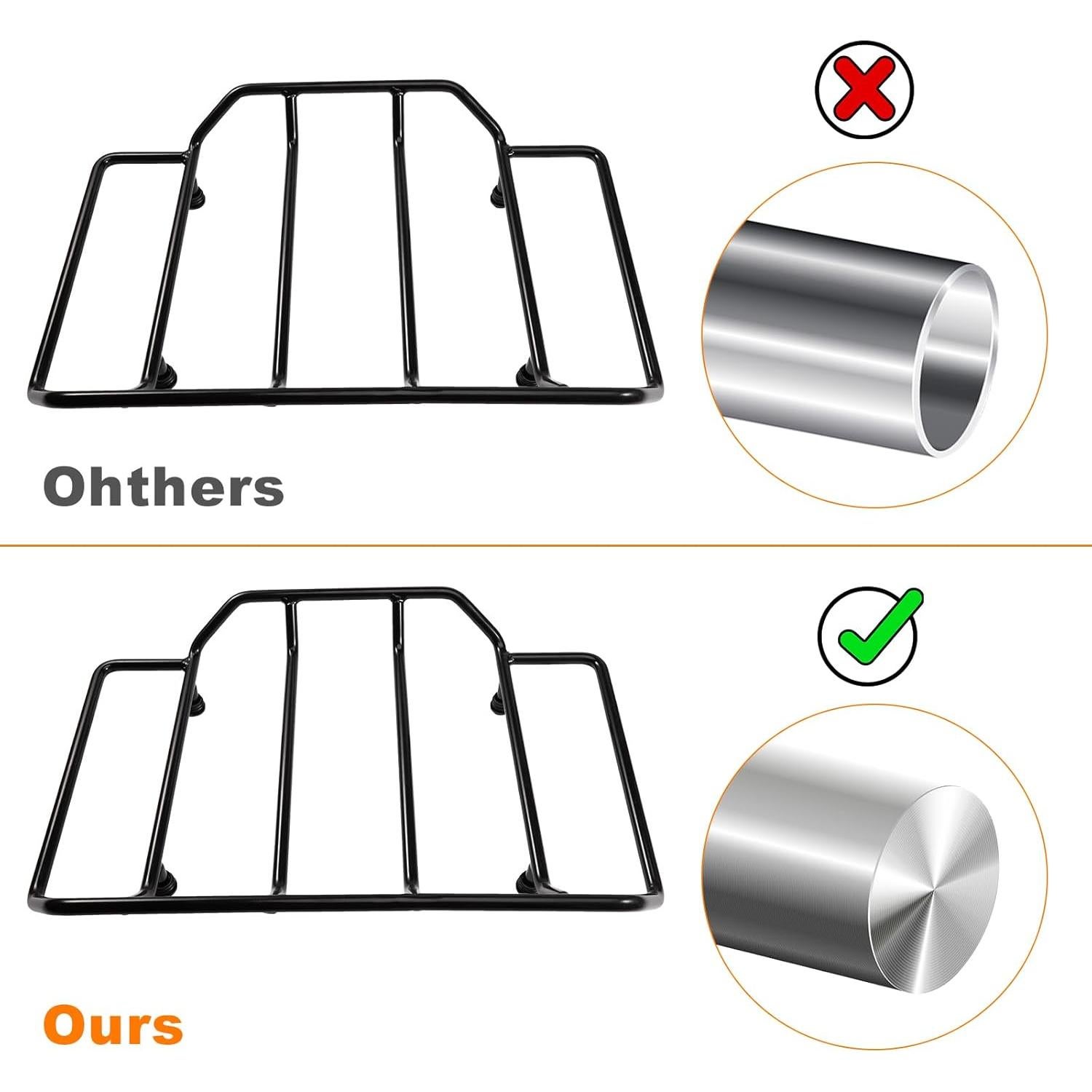 Portaequipajes Maletero Eumti Negro para Harley Touring 1984-2025