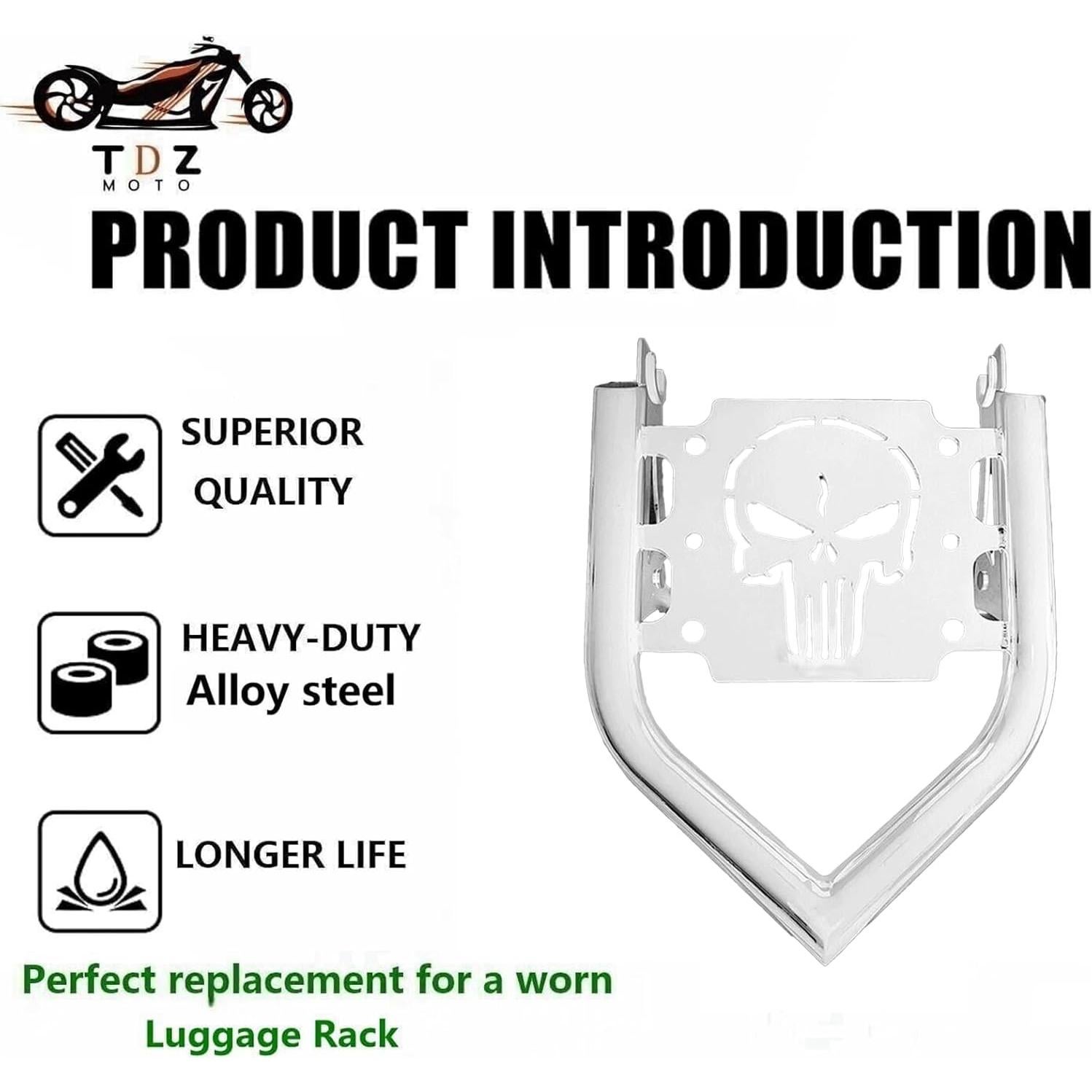 Soporte de Equipaje Desmontable TDZ para Harley 2009-2025