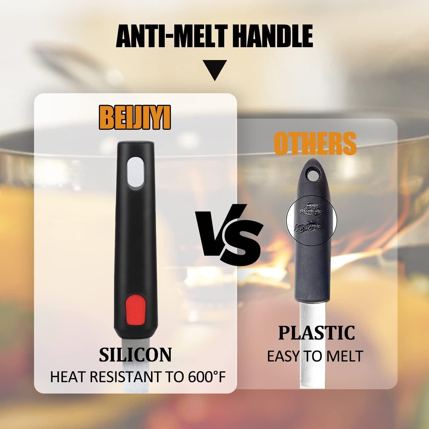 Juego de 3 Espátulas de Silicona Beijiyi Resistente al Calor