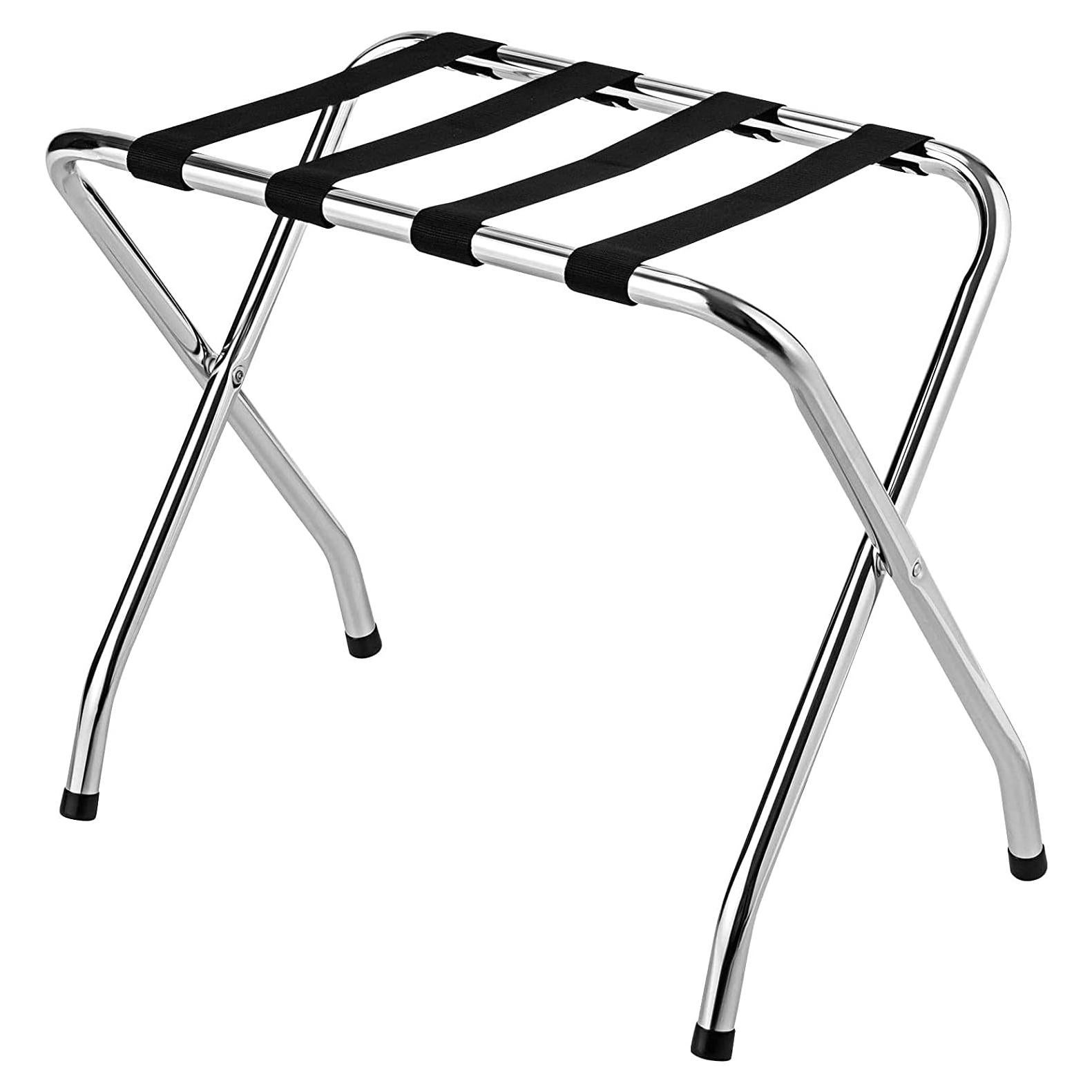 Soporte de Equipaje Plegable MIDDOW de Metal Cromado 67 cm