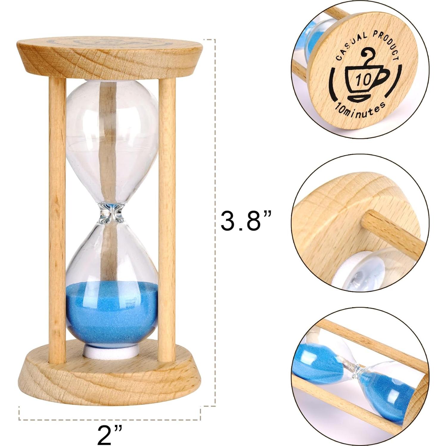 Juego de 6 Temporizadores de Arena PROLOSO Multicolor 30s a 10min