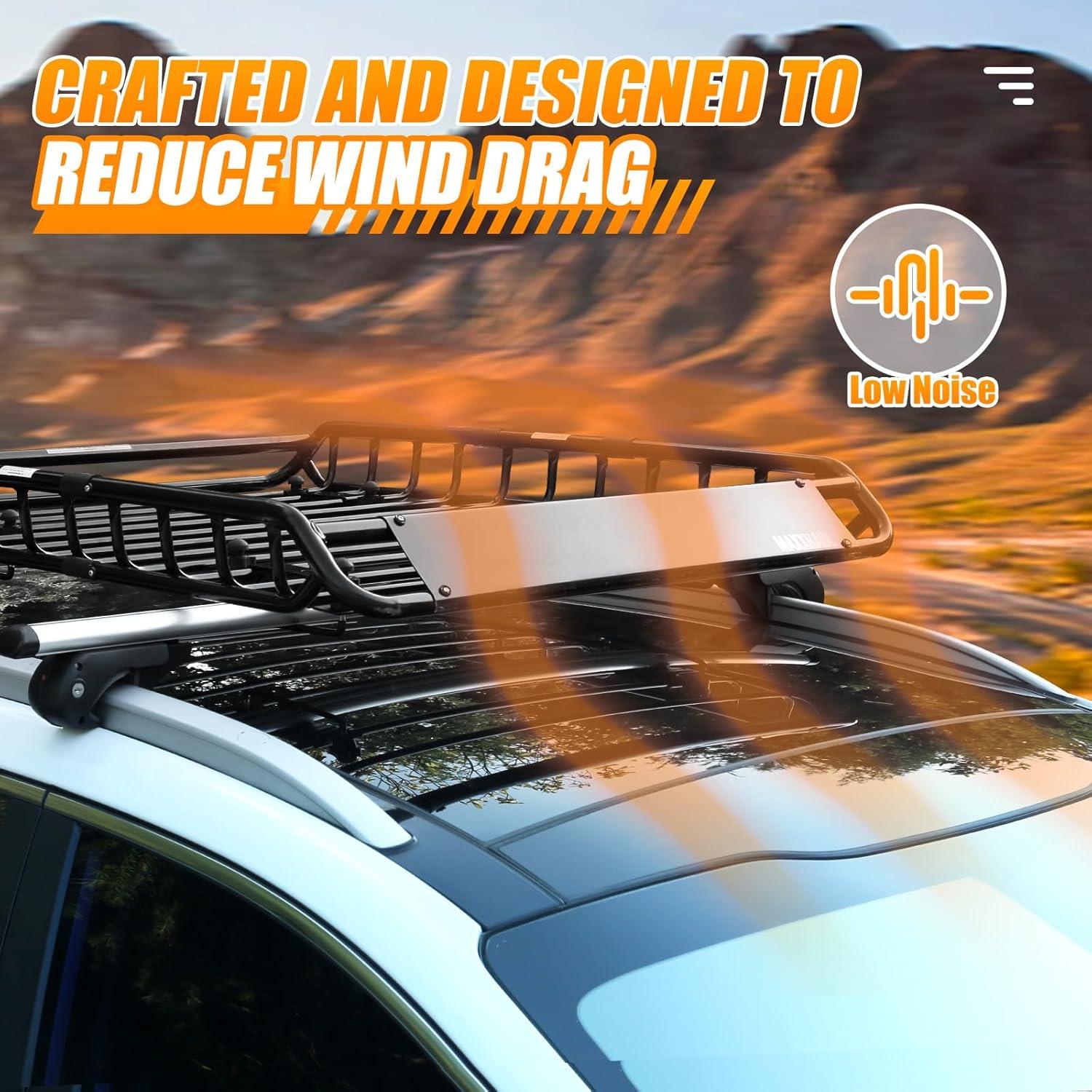 Portaequipajes de Techo MaxxHaul 70115 116x91x11 cm Negro