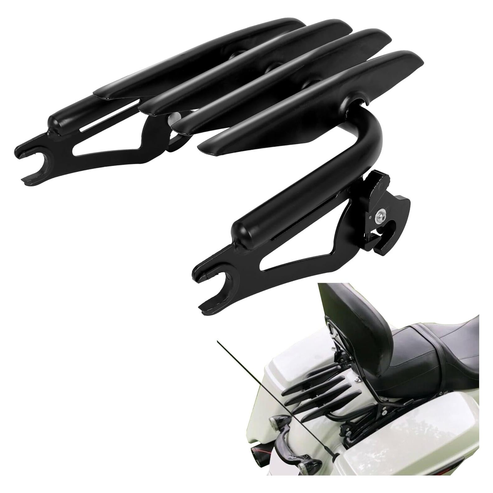 Soporte de Equipaje Desmontable KUAFU Negro para Harley 2009-2024