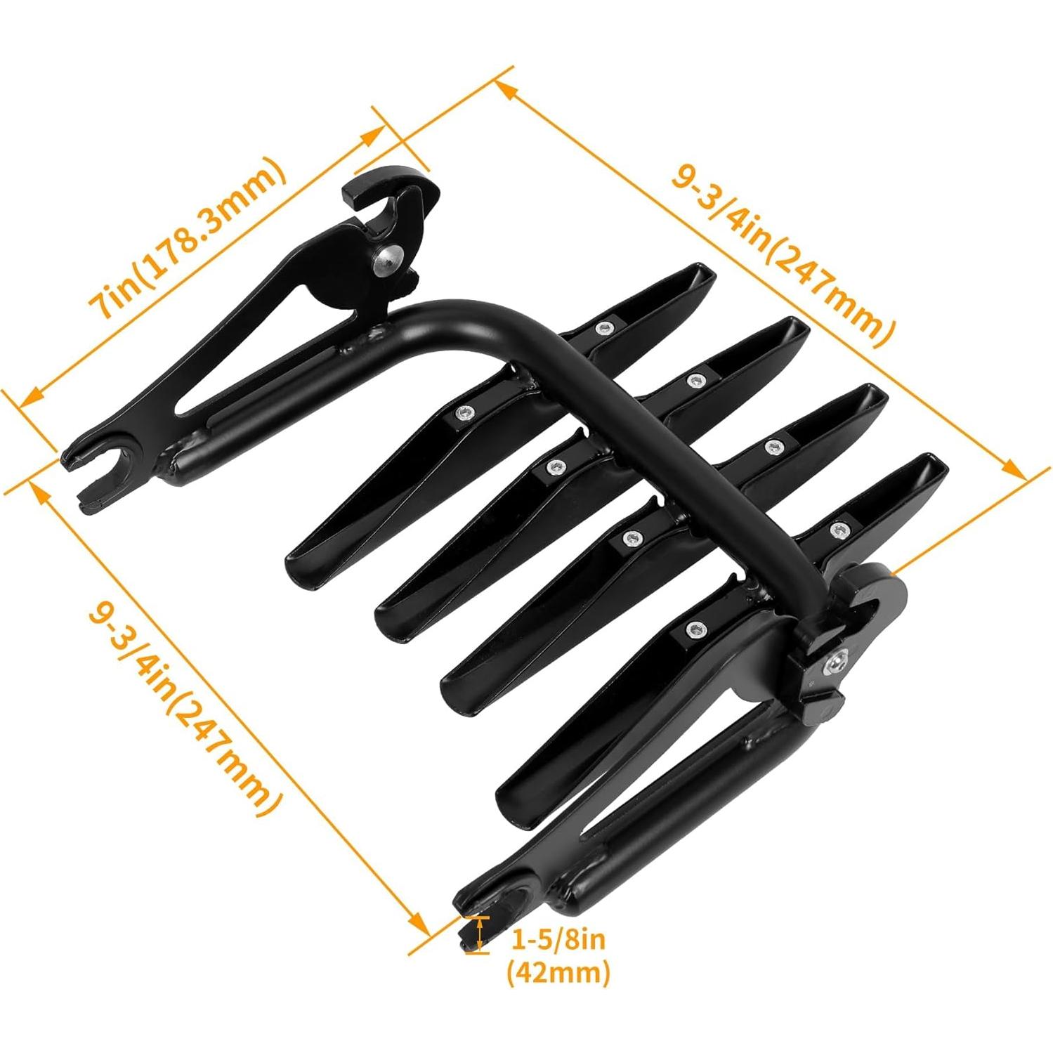 Soporte de Equipaje Desmontable KUAFU Negro para Harley 2009-2024