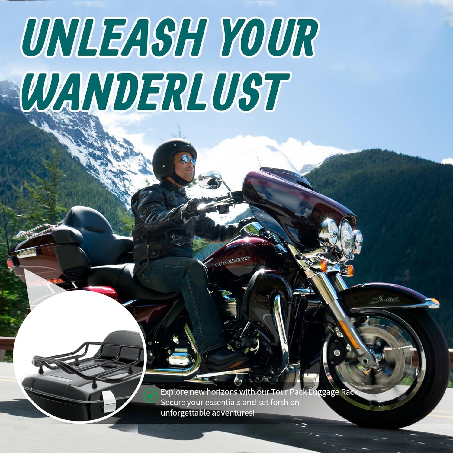 Soporte de Equipaje MoKitDora para Harley Touring 1984+