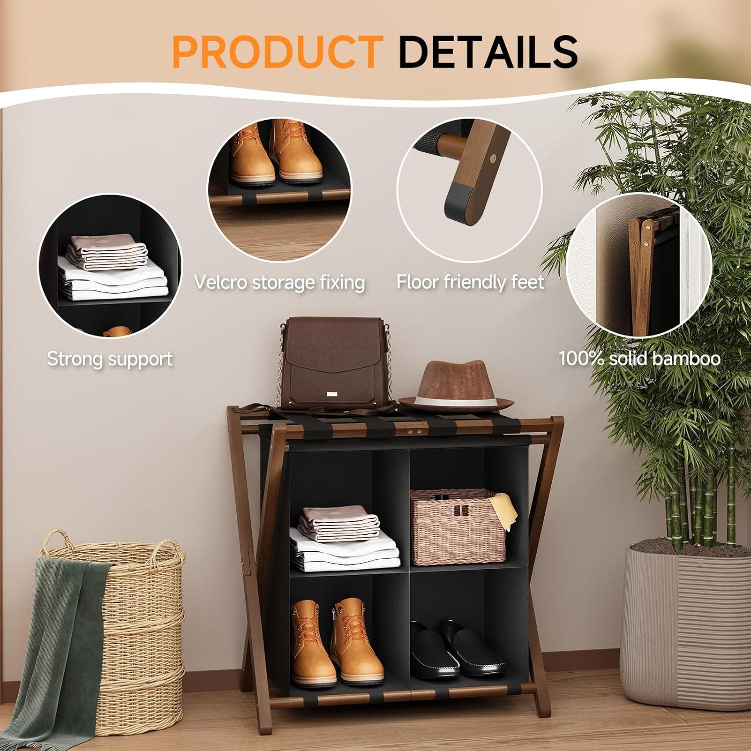 Soporte de Equipaje Plegable Aetherika de Bambú 2.8kg