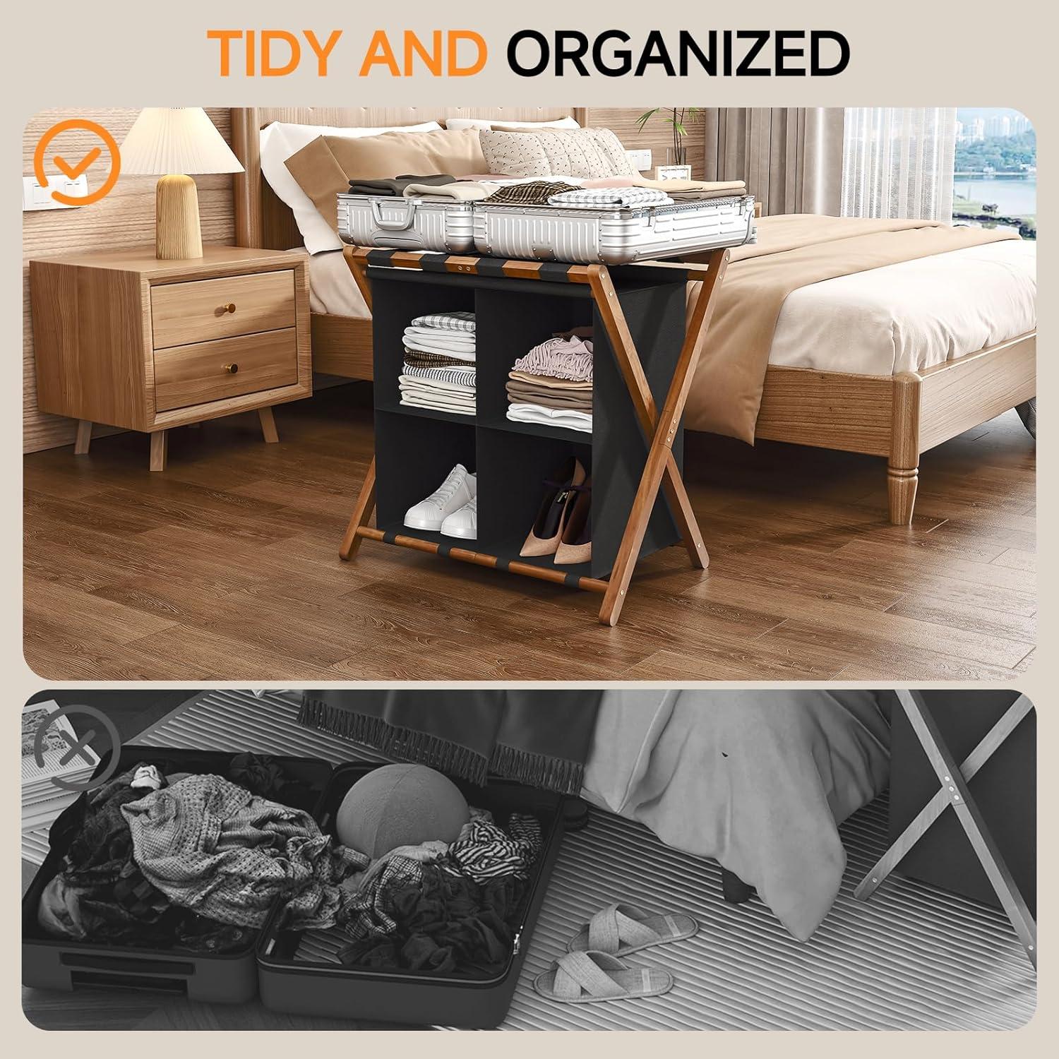 Soporte de Equipaje Plegable Aetherika de Bambú 2.8kg