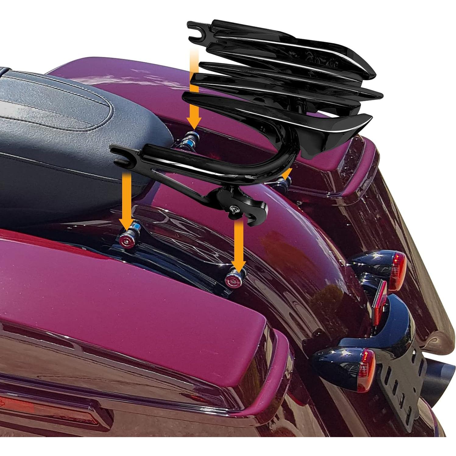 Soporte de Equipaje Mofun Negro para Harley 2009-2024