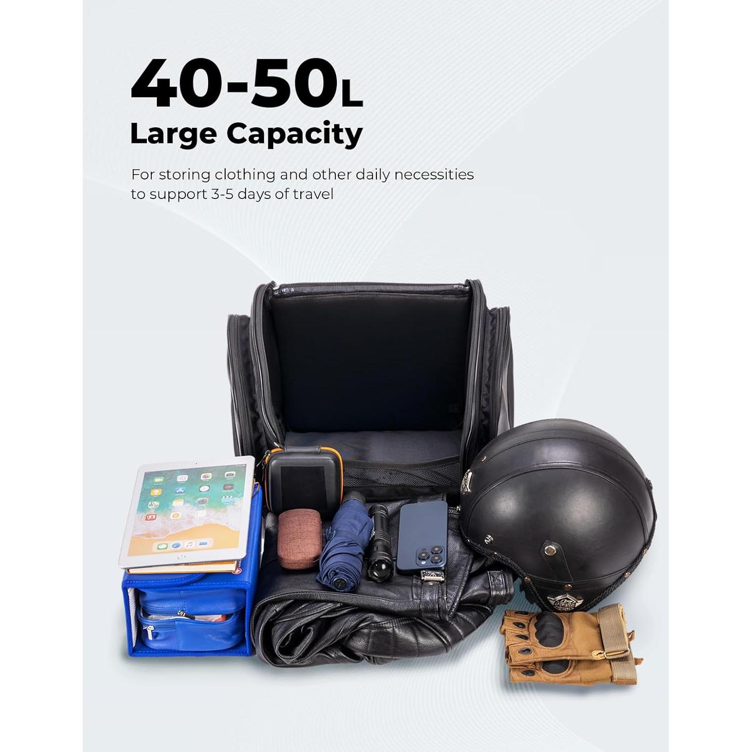 Bolsa de Cola de Motocicleta KEMIMOTO 40-50L Impermeable