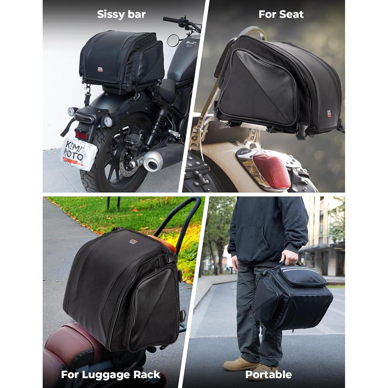 Bolsa de Cola de Motocicleta KEMIMOTO 40-50L Impermeable