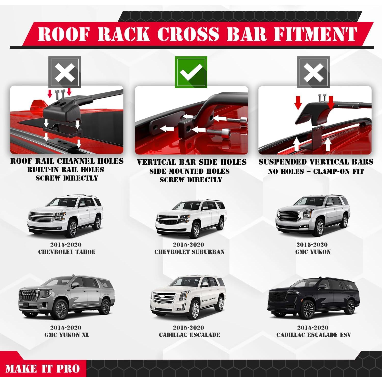 Barras Transversales de Techo KitsPro para Tahoe 2015-2020