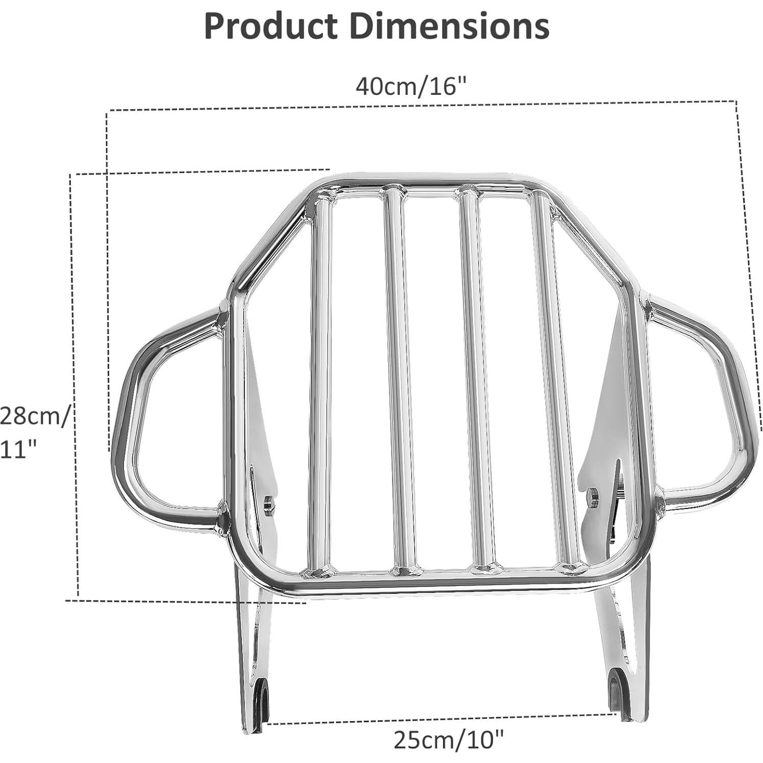 Soporte de Equipaje Desmontable Fjpacemt Cromo 2-Up 40kg