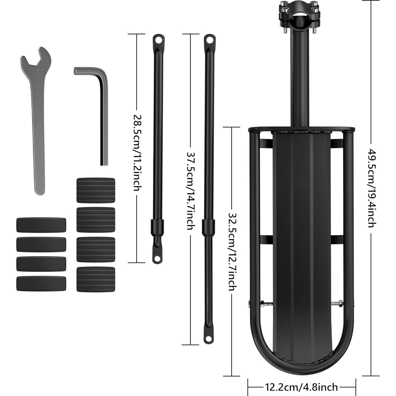 Portaequipajes Trasero Aluminio Outtag 25 kg Ajustable