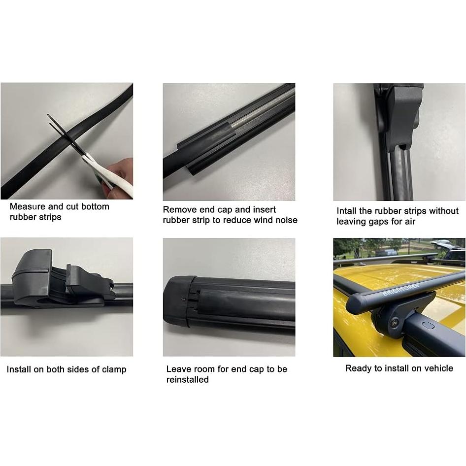 Barras Transversales Universales BrightLines 134,6 cm Negro