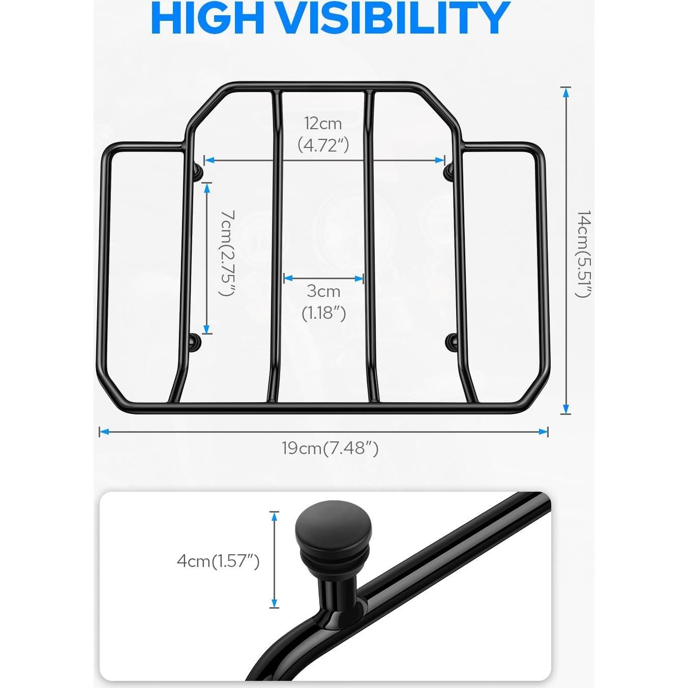 Soporte de Equipaje Benlari Negro para Harley Touring 1984-2024