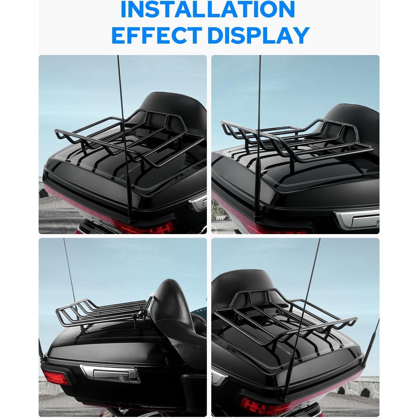 Soporte de Equipaje Benlari Negro para Harley Touring 1984-2024