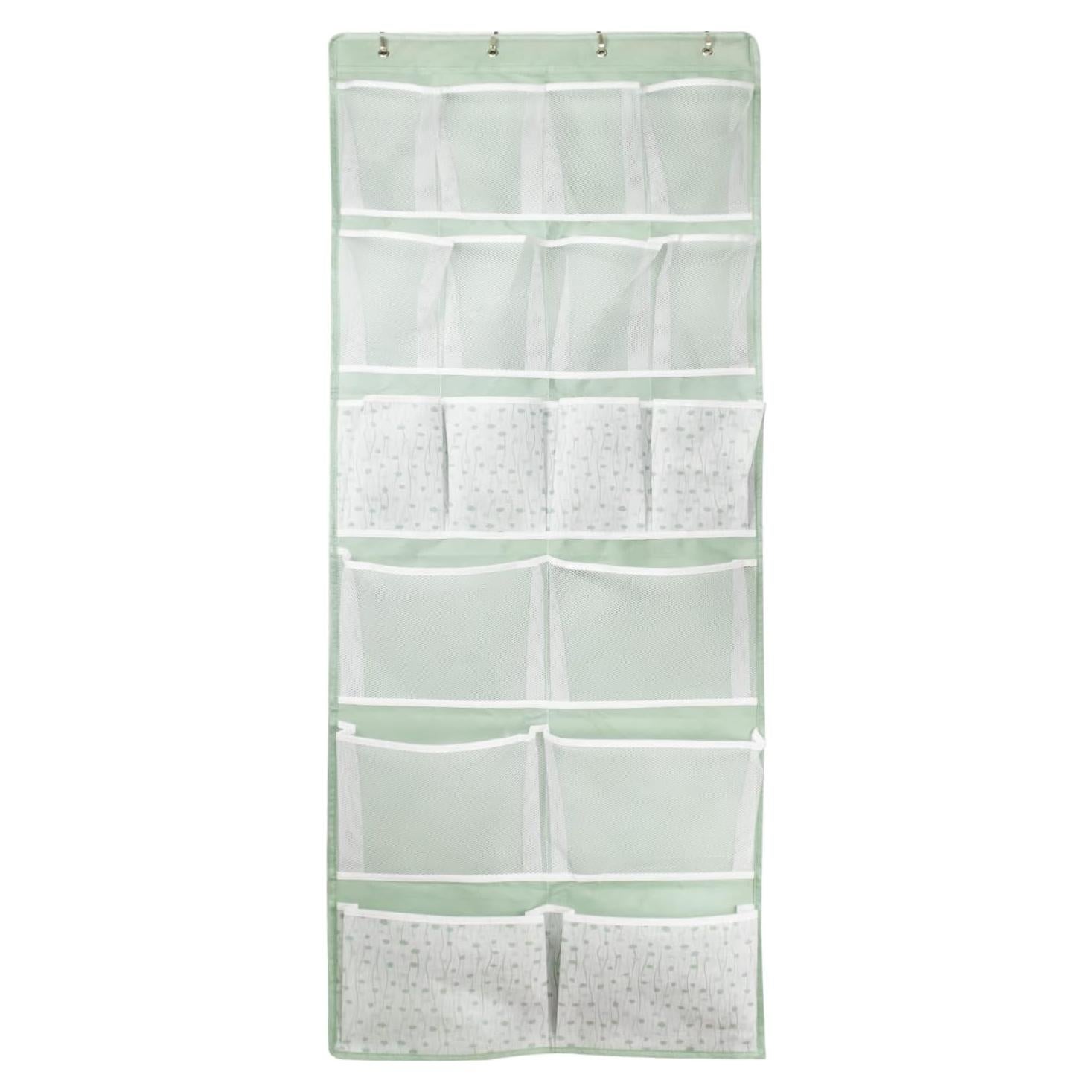 Organizador colgante KANCNT verde 18 bolsillos 53x156 cm