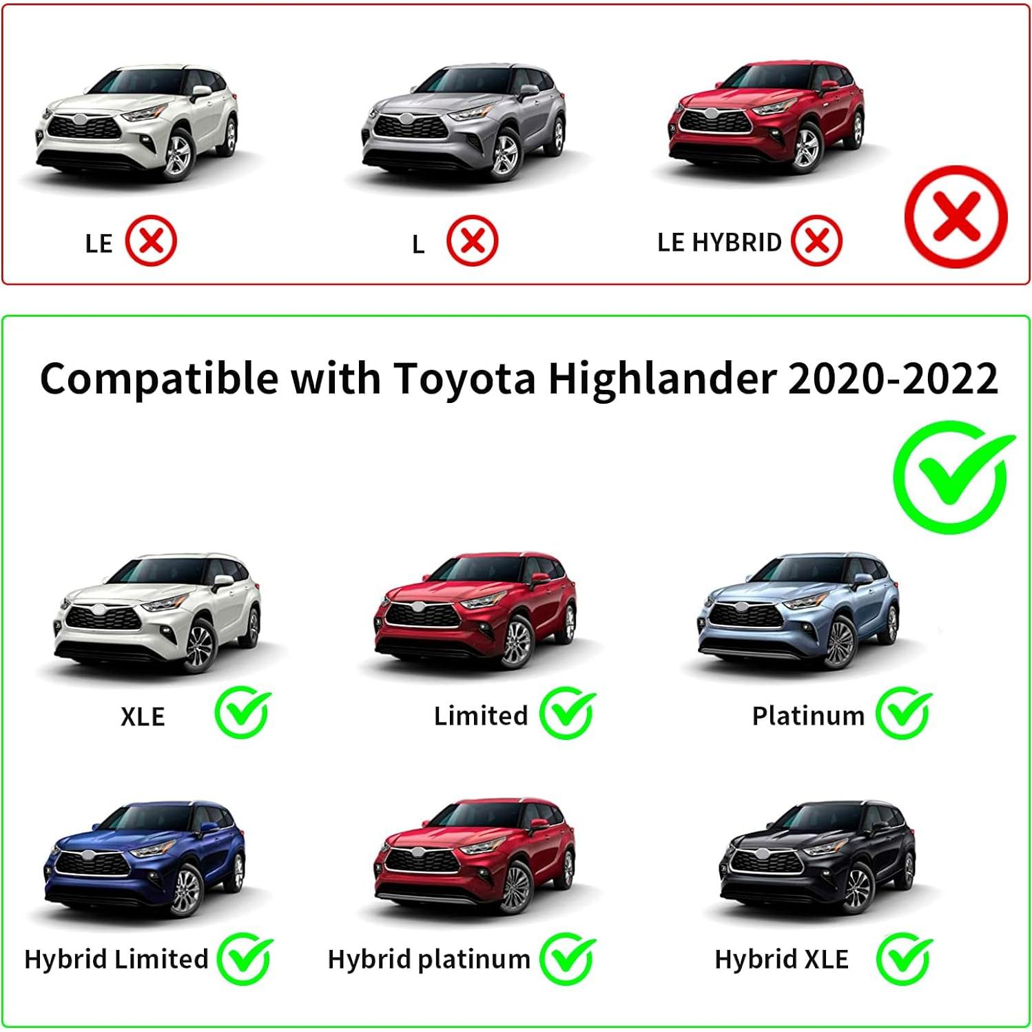 Barras Transversales de Techo KINGGERI para Toyota Highlander 2020-2025