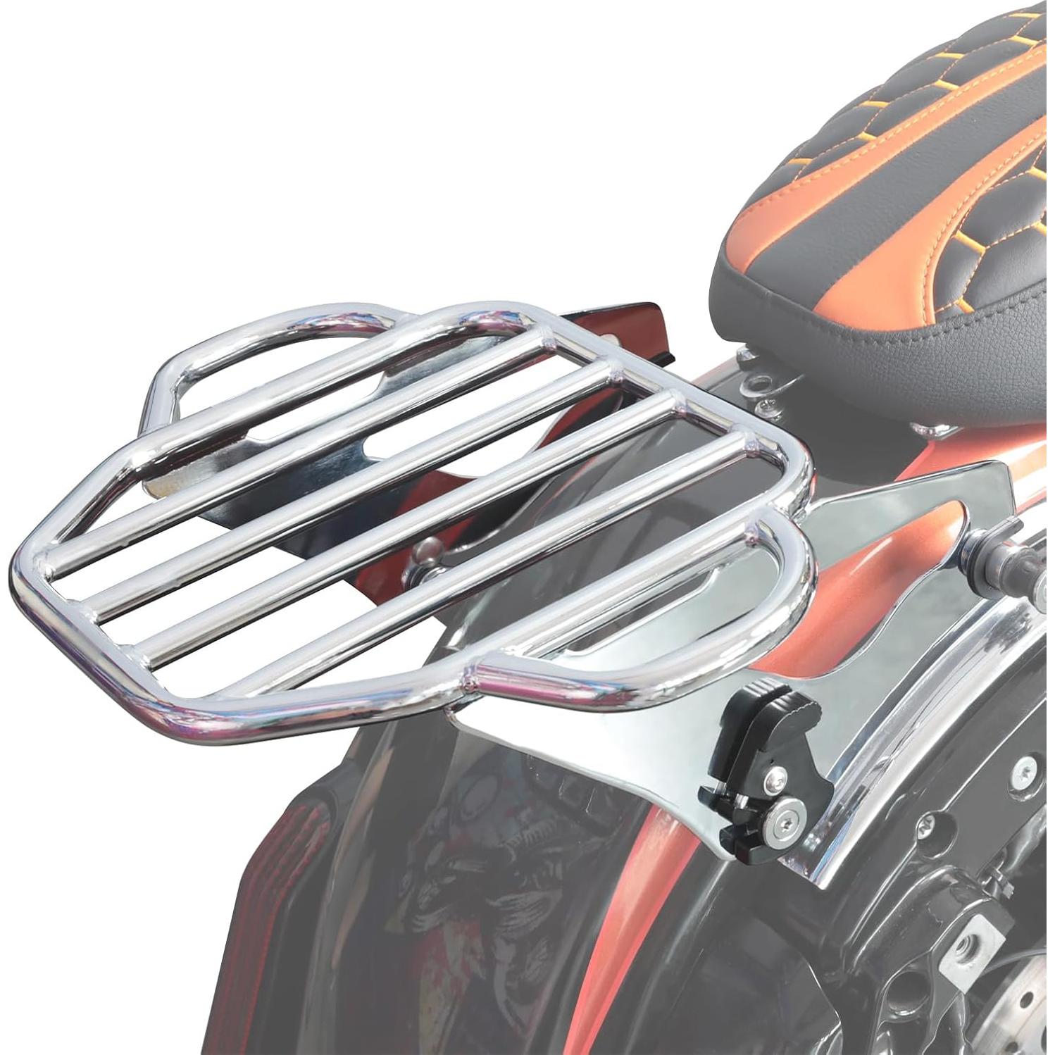 Soporte de Equipaje Desmontable XMT-Moto Cromo Harley 2014+