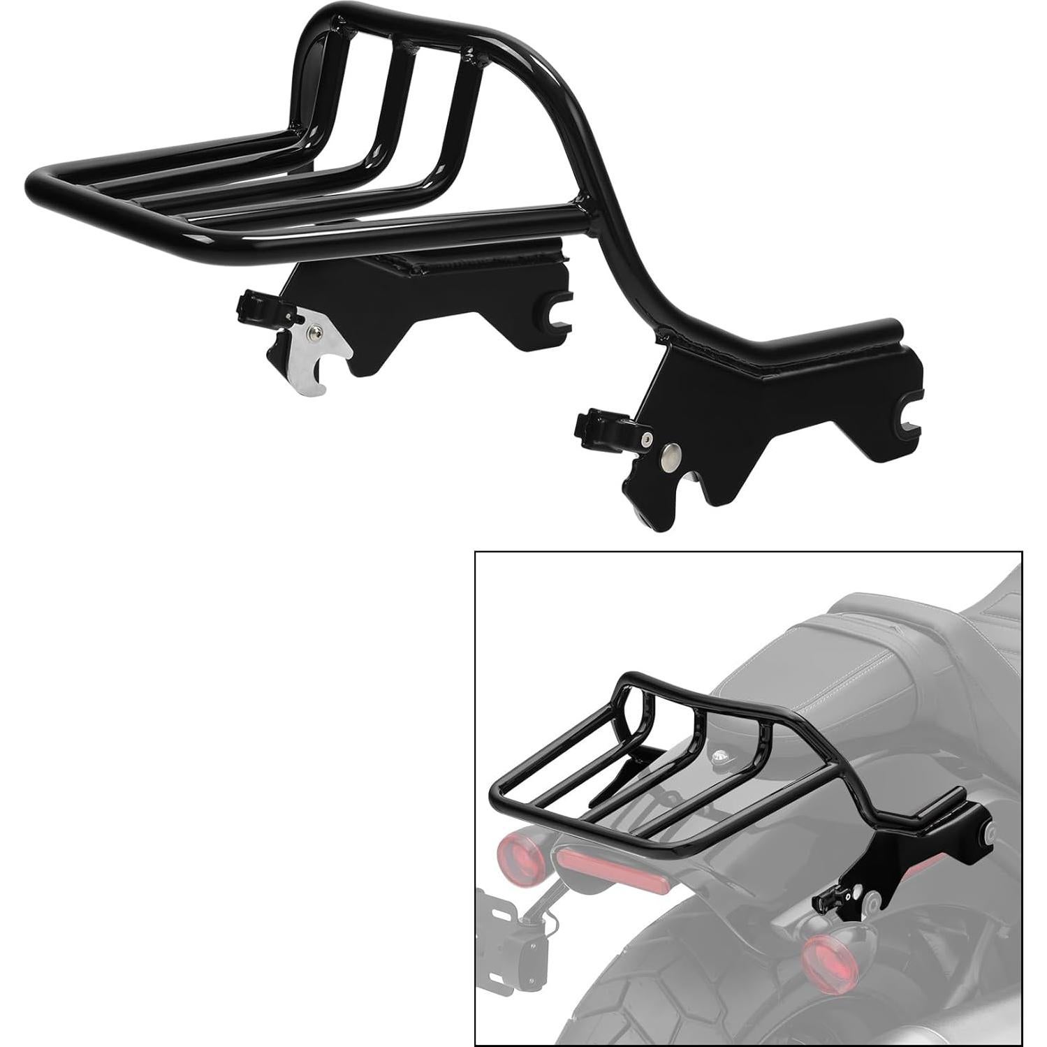 Soporte de Equipaje TCMT Negro para Harley 2 Personas