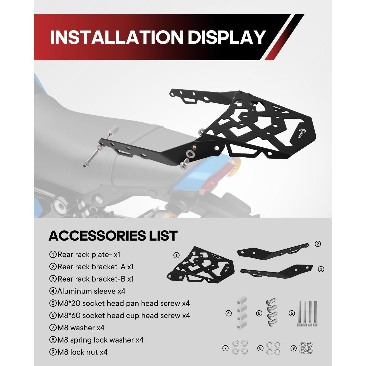 Soporte Trasero de Equipaje INKUDRI para Grom 2022-2025