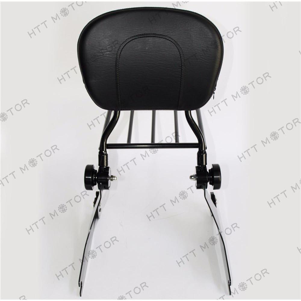Soporte Sissy Bar Ajustable HTTMT con Portaequipajes Negro
