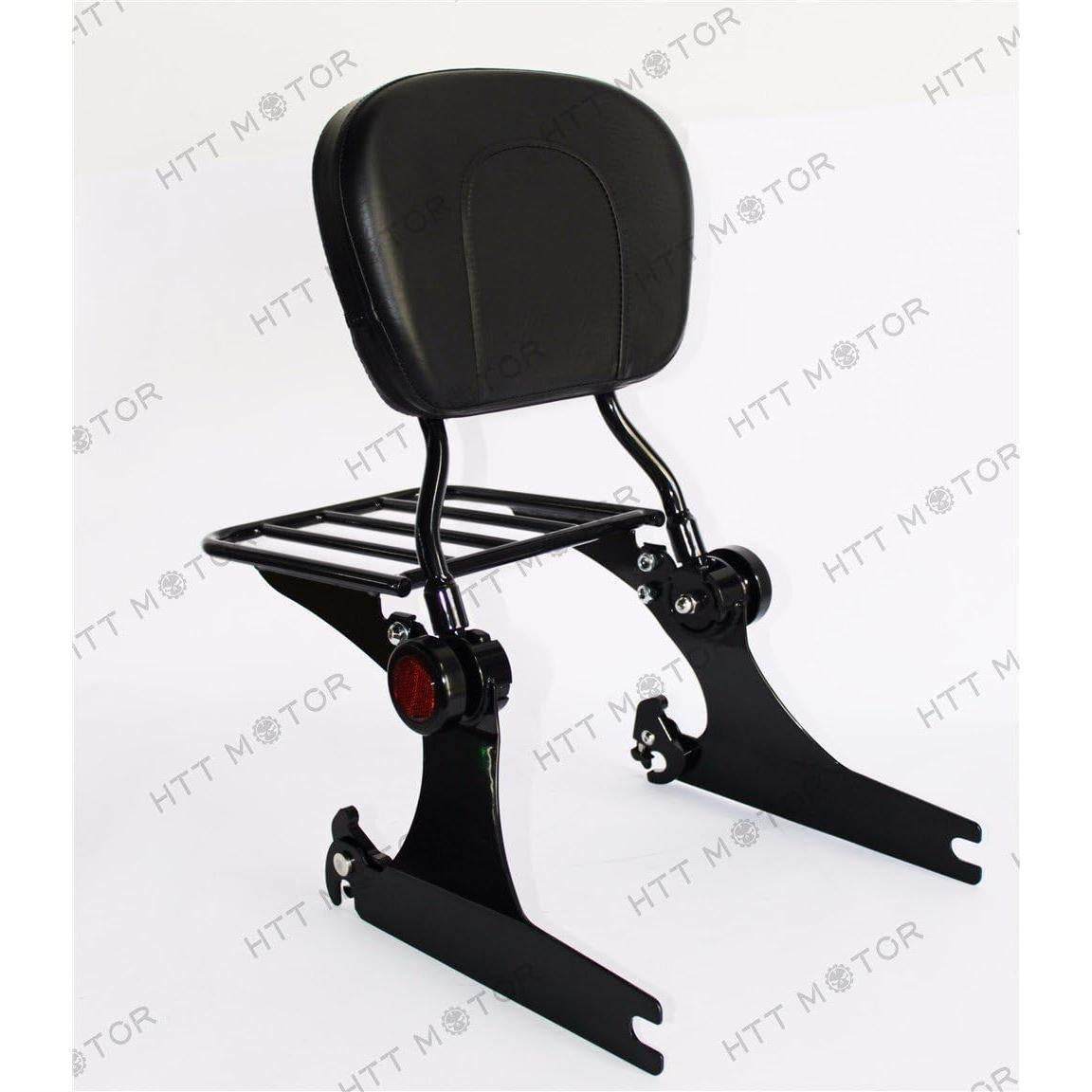 Soporte Sissy Bar Ajustable HTTMT con Portaequipajes Negro