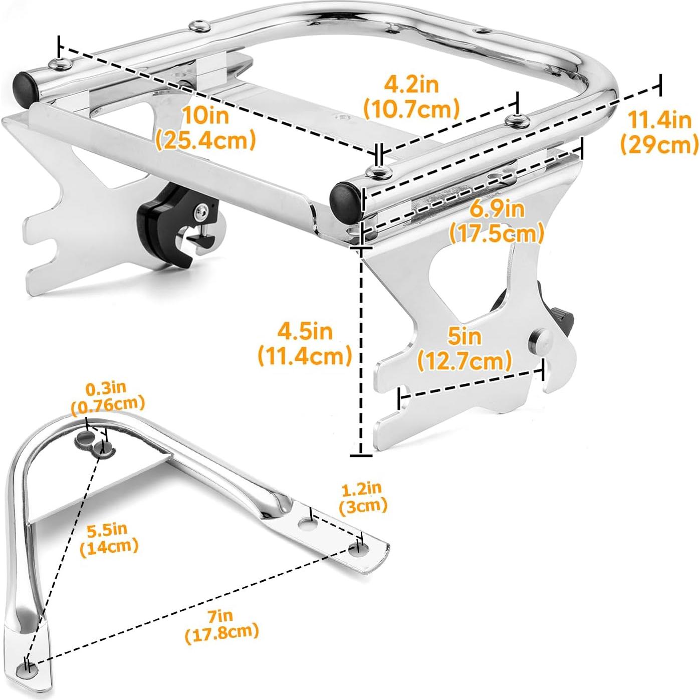 Soporte de Equipaje Desmontable Wsays para Harley 1997-2008