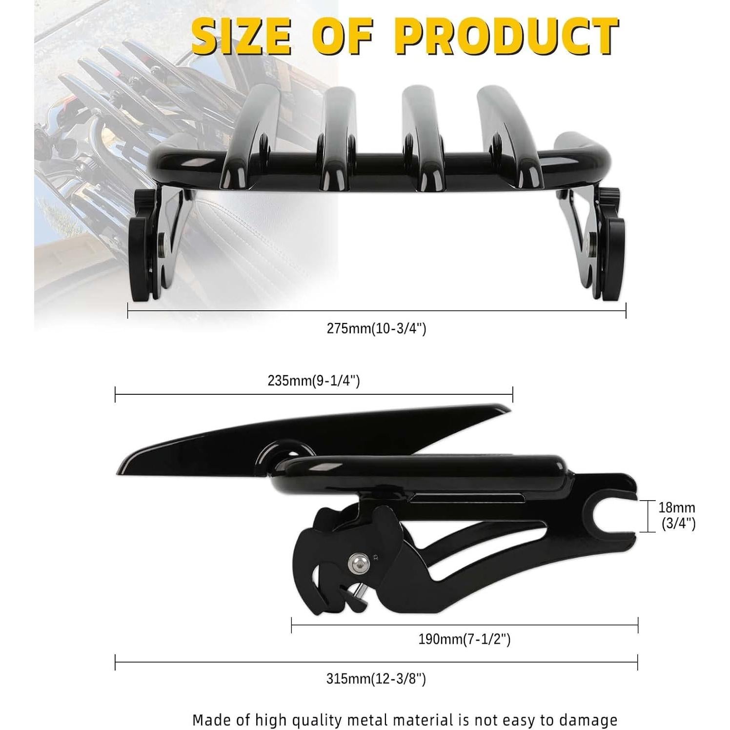 Soporte de Equipaje Desmontable JMTBNO para Harley 2009-2024