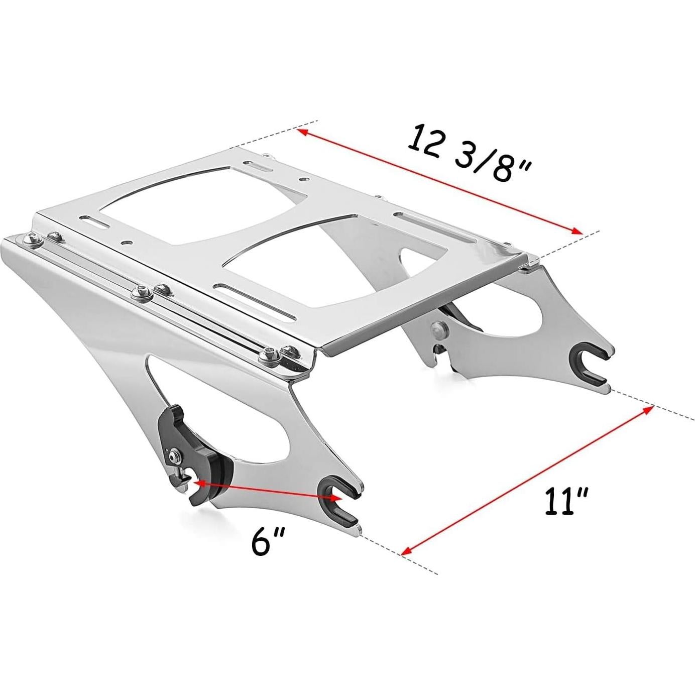 Soporte de Maletero Desmontable WeiSen para Harley Touring 2009-2013 Cromo