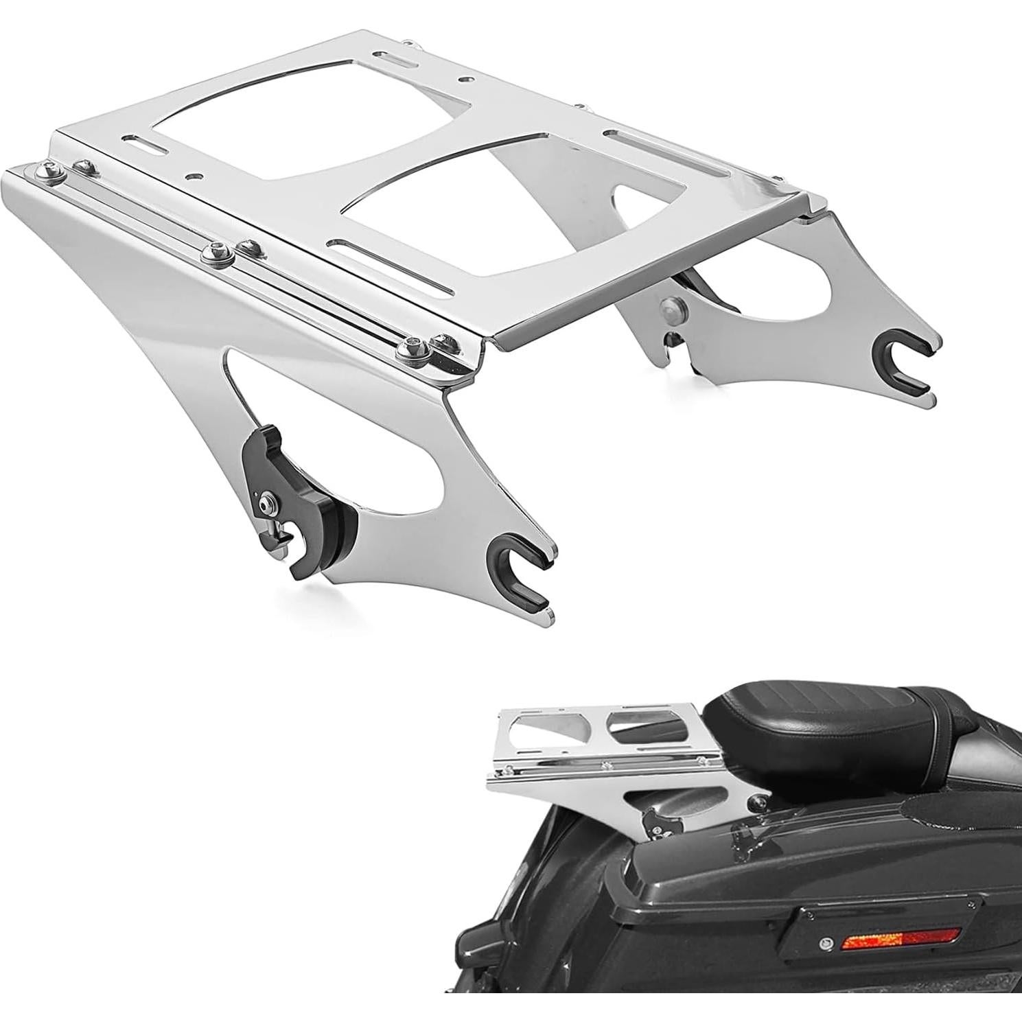 Soporte de Maletero Desmontable WeiSen para Harley Touring 2009-2013 Cromo