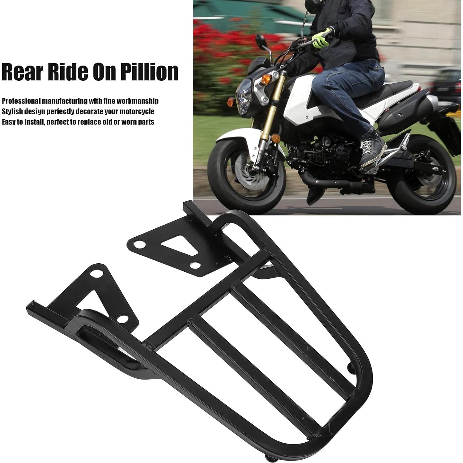 Soporte de Equipaje Trasero Motocicleta BONKZEBU Grom MSX125 Negro