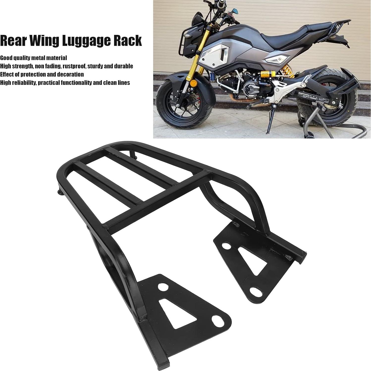 Soporte de Equipaje Trasero Motocicleta BONKZEBU Grom MSX125 Negro