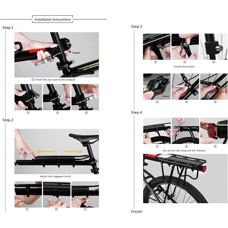 Portaequipajes Trasero HOMEE Universal 50 kg Ajustable