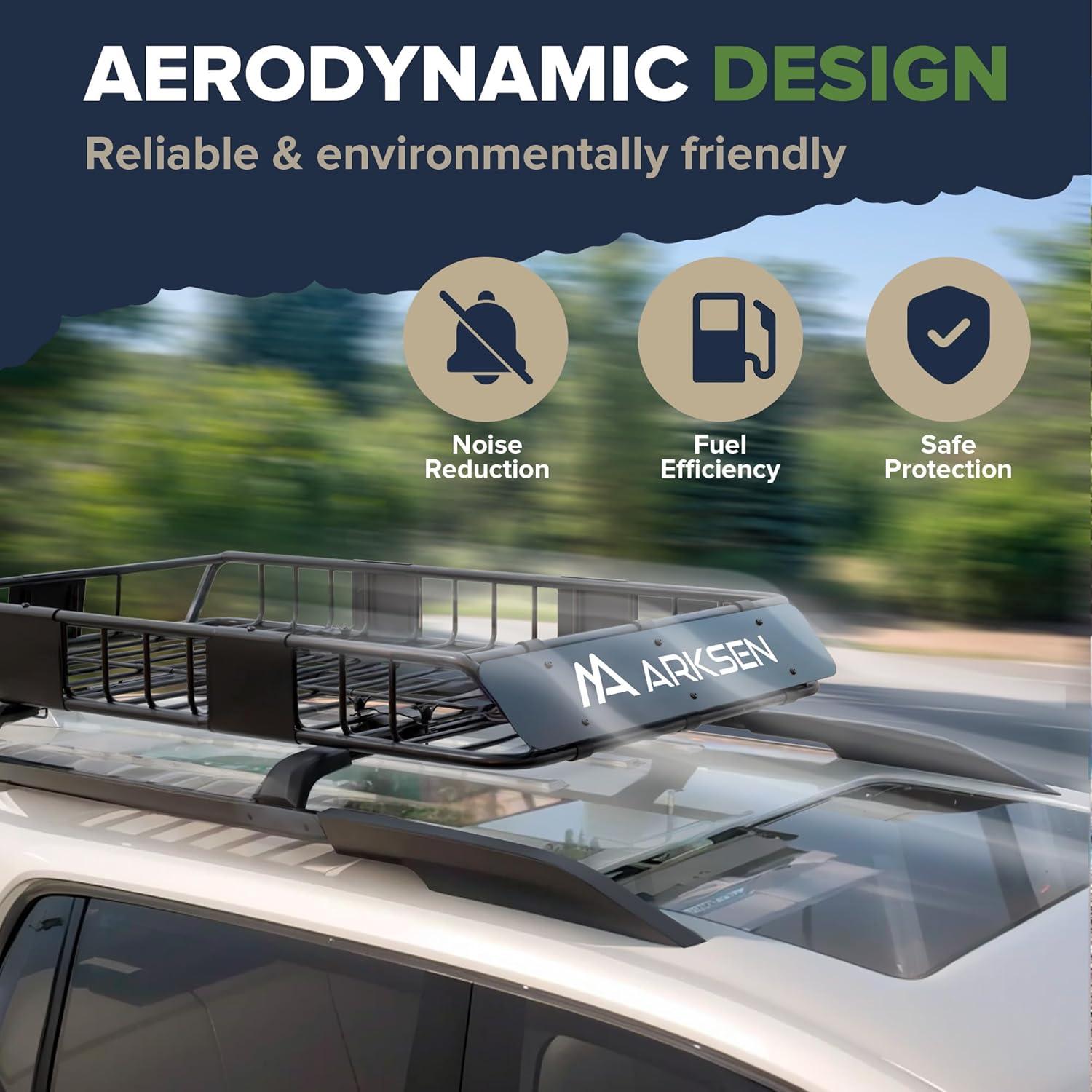 Portaequipajes de Techo ARKSEN 137x86x15 cm 250 lbs