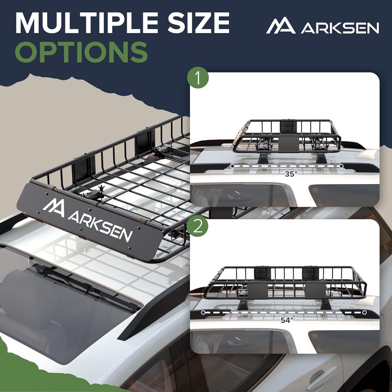 Portaequipajes de Techo ARKSEN 137x86x15 cm 250 lbs