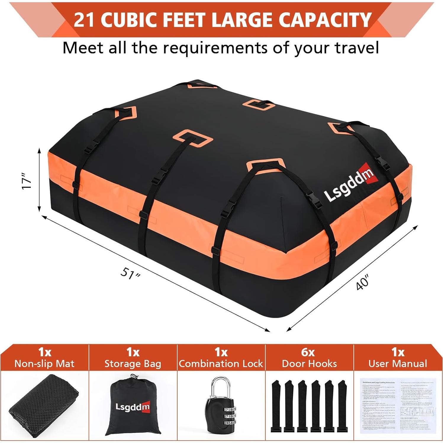 Bolsa de Techo Suave Impermeable CYDDUP 5,02 kg 21 m³