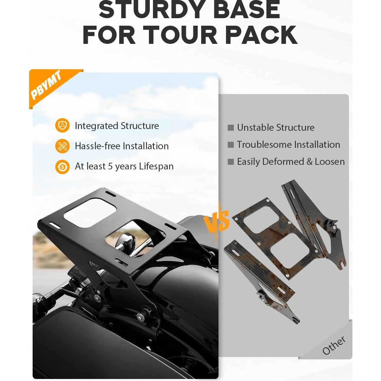 Soporte de Equipaje Desmontable PBYMT para Harley 2014-2025