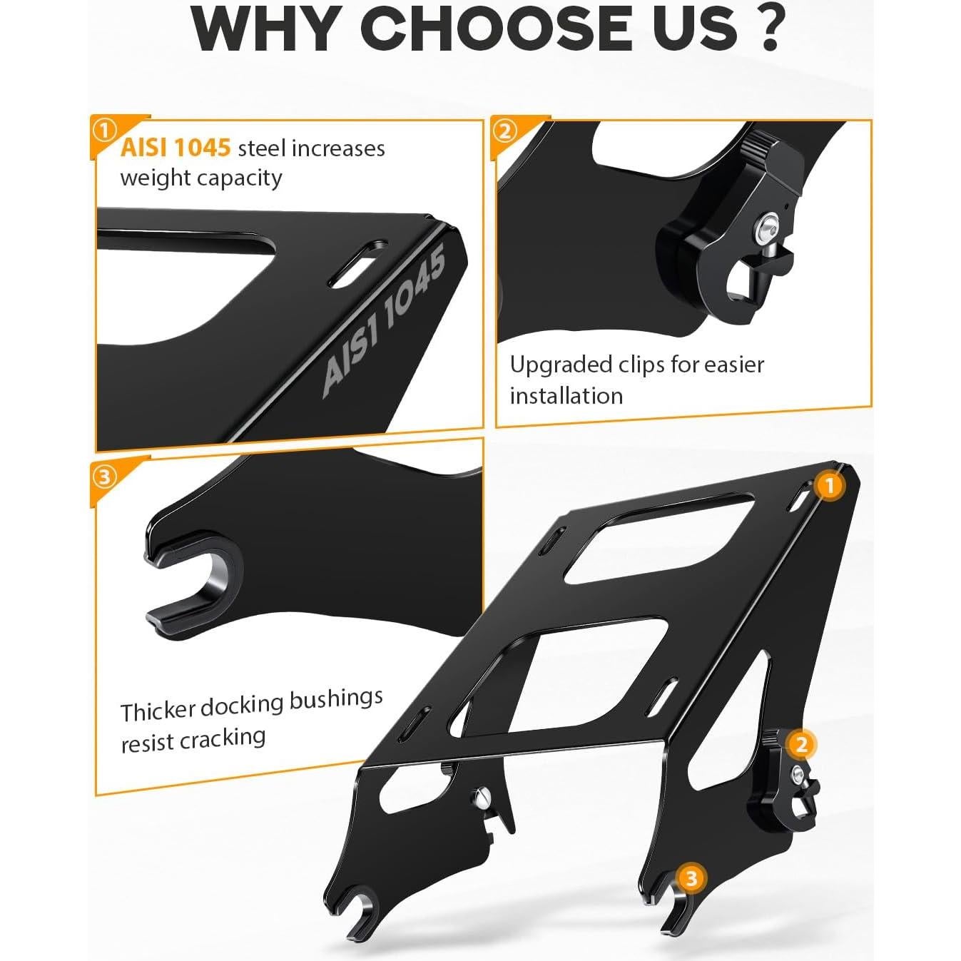 Soporte de Equipaje Desmontable PBYMT para Harley 2014-2025