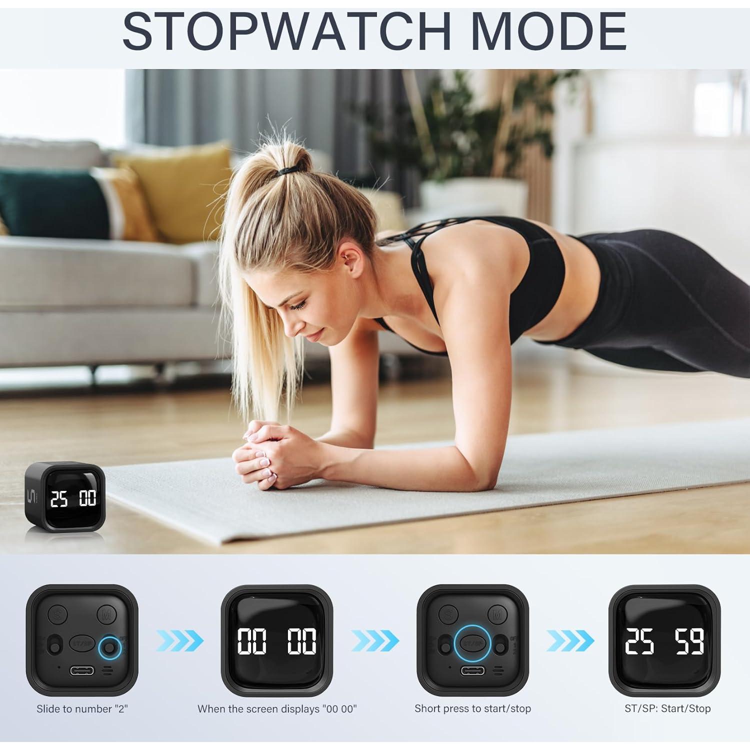 Temporizador Pomodoro OORAII 5-50 Minutos Rotativo Negro