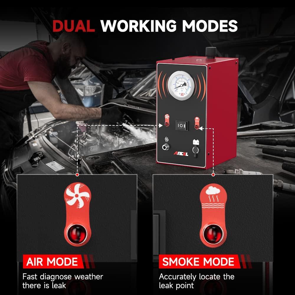 Detector de Fugas de Humo ANCEL S200 con Manómetro 2,08 kg