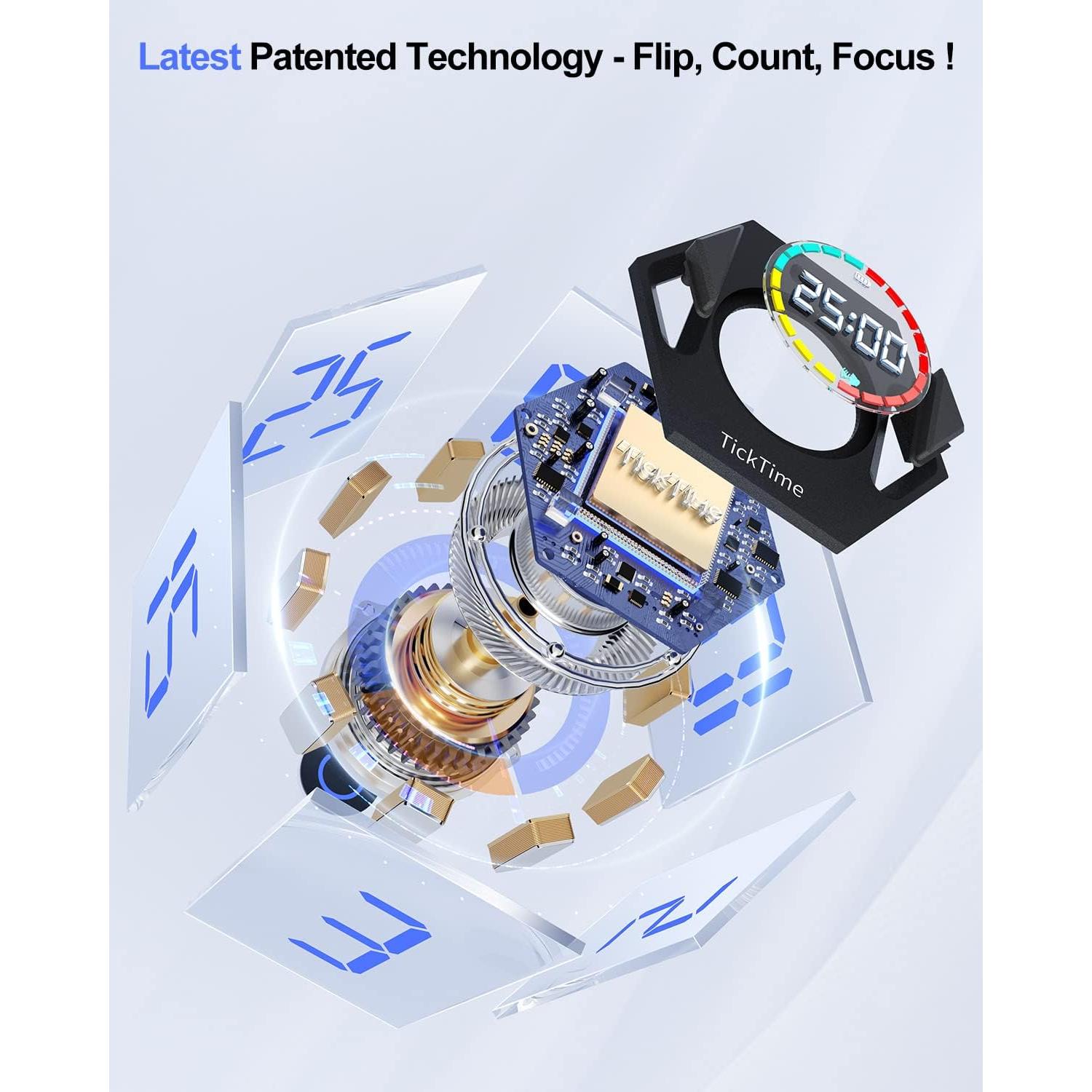 Temporizador Pomodoro PIHEN Hexagonal Gris 6 Modos